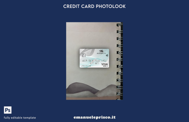 modello frontale photolook per carta platino visto USA Bank of the West Bank in 